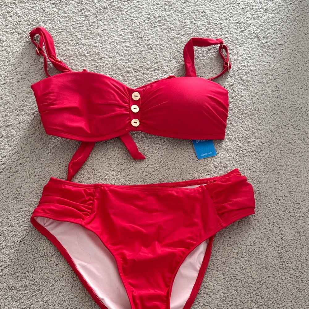 Red Cupshe bikini set